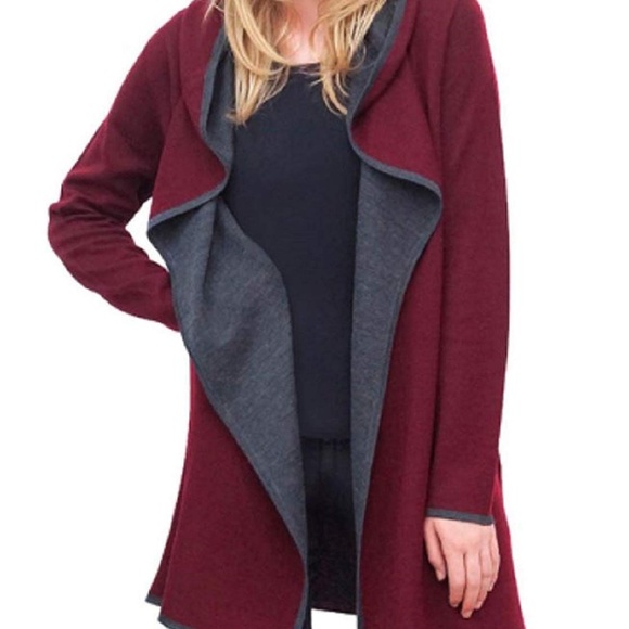 blanc noir Sweaters - BNCI Blanc Noir Hooded Sweater Coat Cardigan Cape